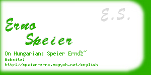 erno speier business card